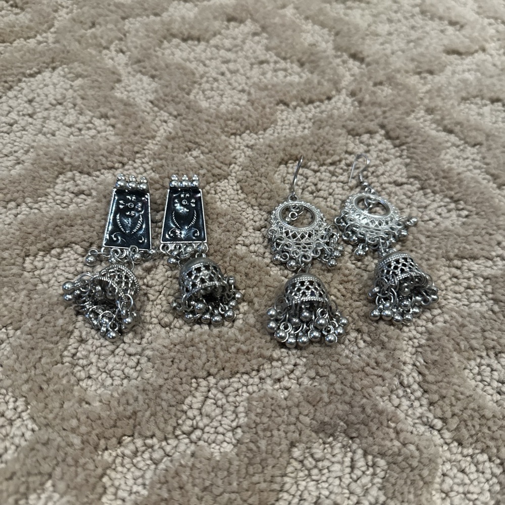 🌸 Oxidized two pairs earring. 🌸